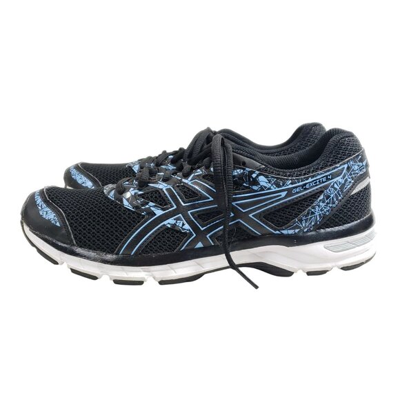 Asics Gel-Excite-4 Womens Size 9.5 Black & Blue Athletic  Running Shoes - Picture 5 of 9
